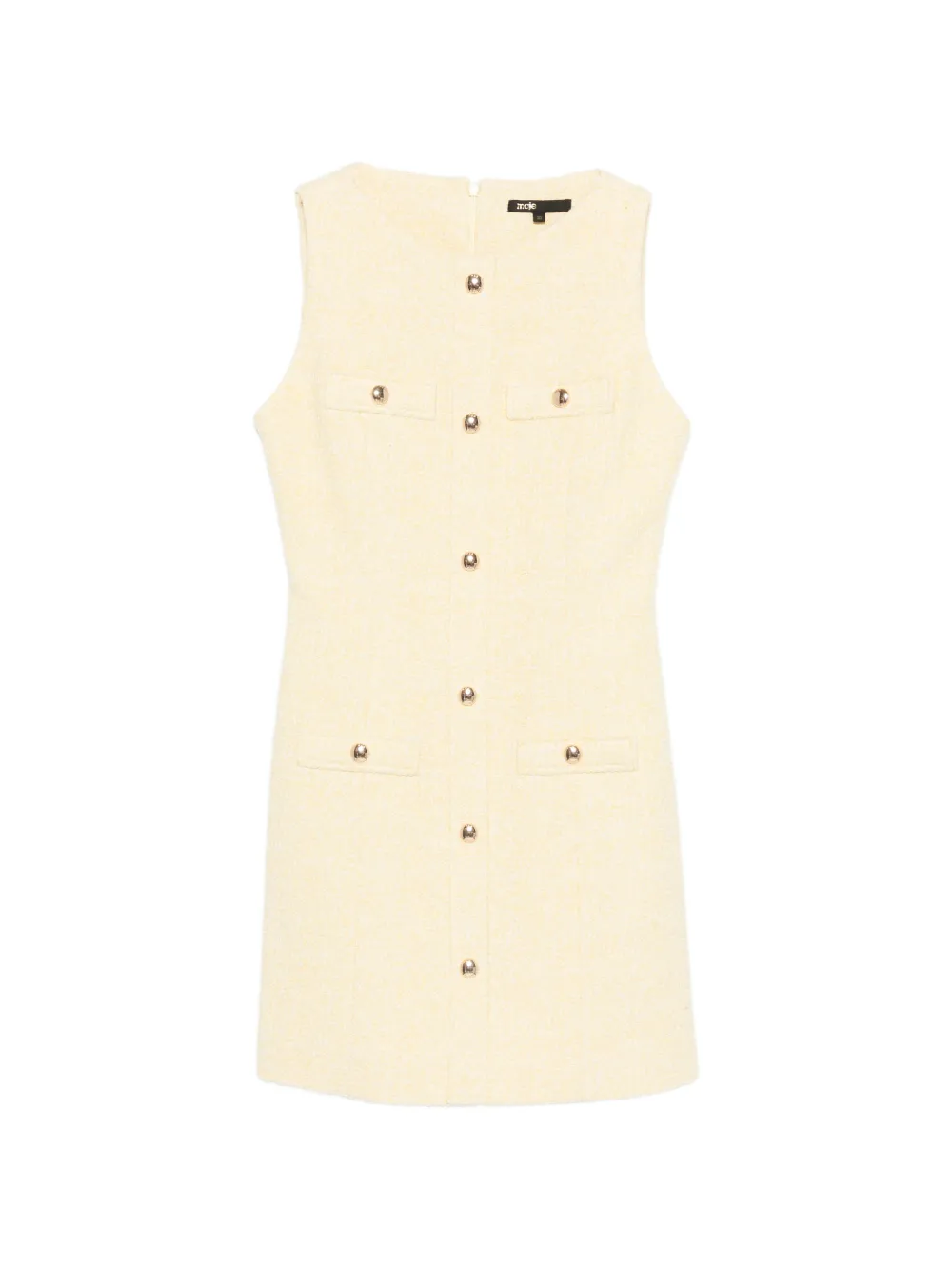 

Мини-платье с застежкой на пуговицы и накладным карманом Maje, желтый