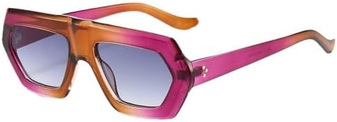 

Солнцезащитные очки неправильной квадратной формы 2027 года для женщин и мужчин, ретро-очки с градиентным переходом цвета, модные солнцезащитные очки UV400 MTZJH, Tea Purple