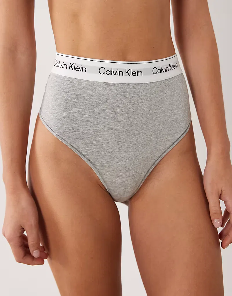 Трусы Calvin Klein Shapewear Icon из хлопка и модала, серый