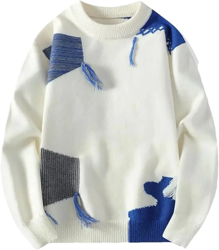 

Мужской свитер в стиле пэчворк High Street