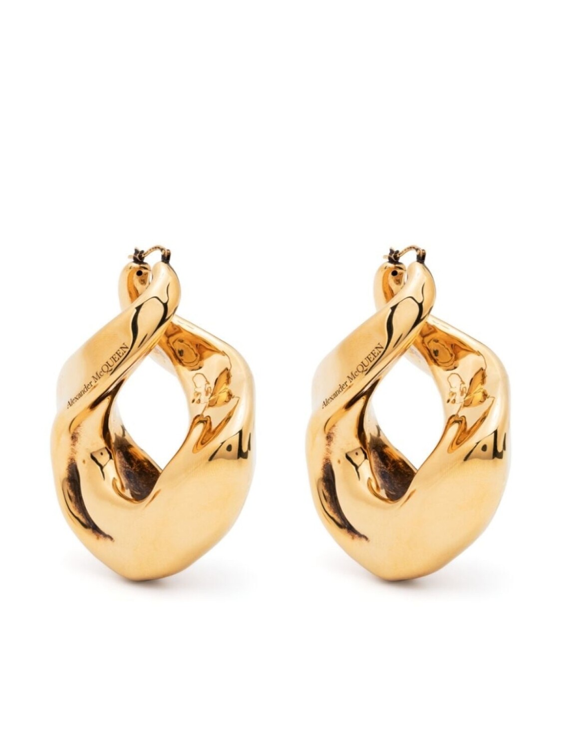 

Витые серьги-кольца Alexander McQueen, золотой