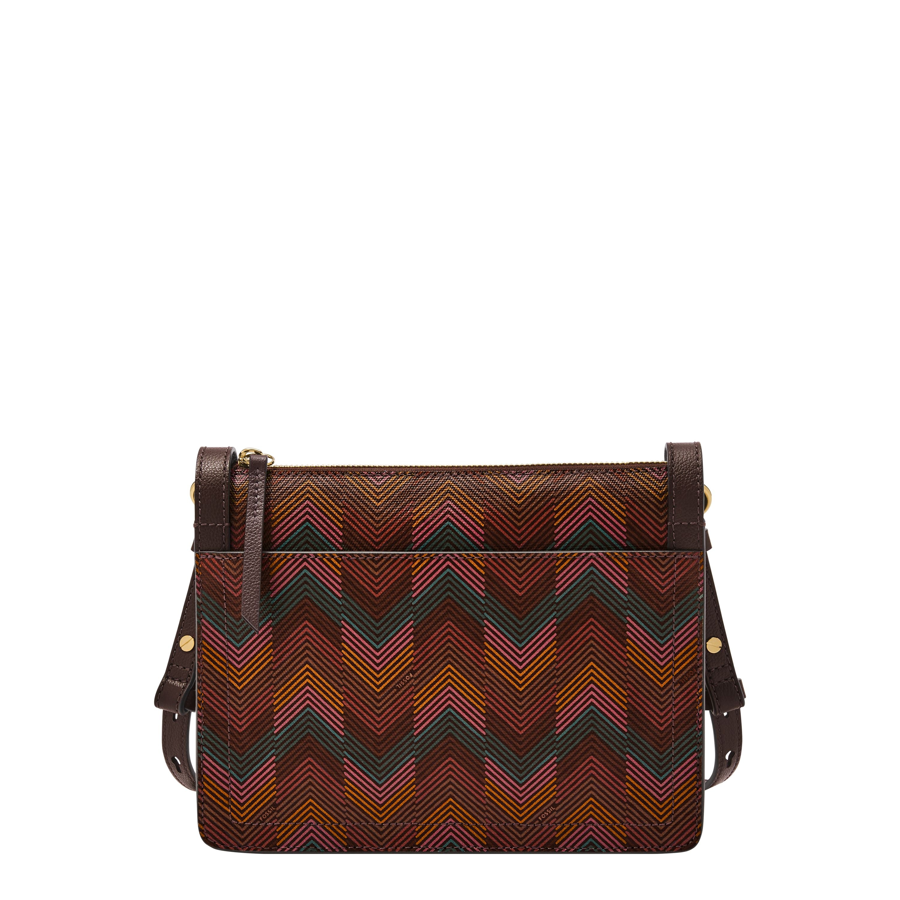 

Женская сумка-кроссбоди Fossil Taryn Printed, коричневый