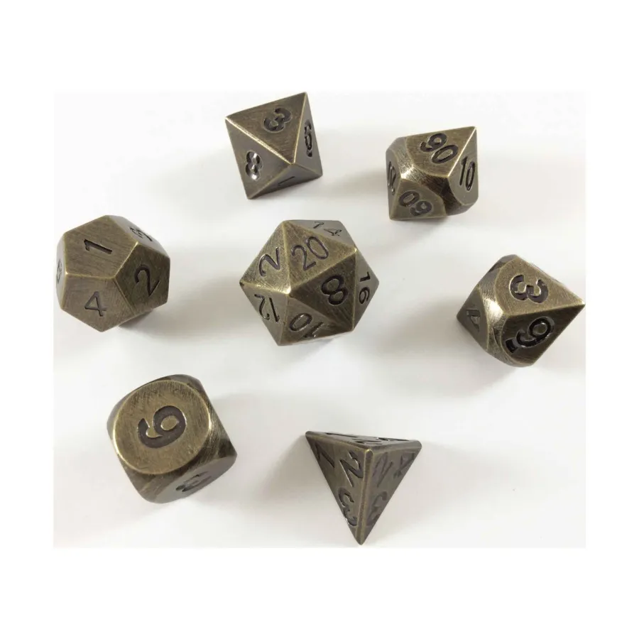 

Набор Poly — бронзовый с черным (7), Metal Dice (16mm) (YuSun Metal Craft)