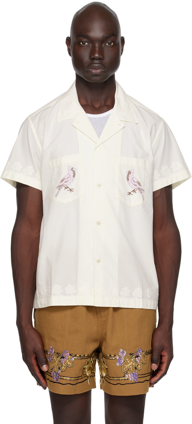 

Рубашка Bode Off-White Cardinal