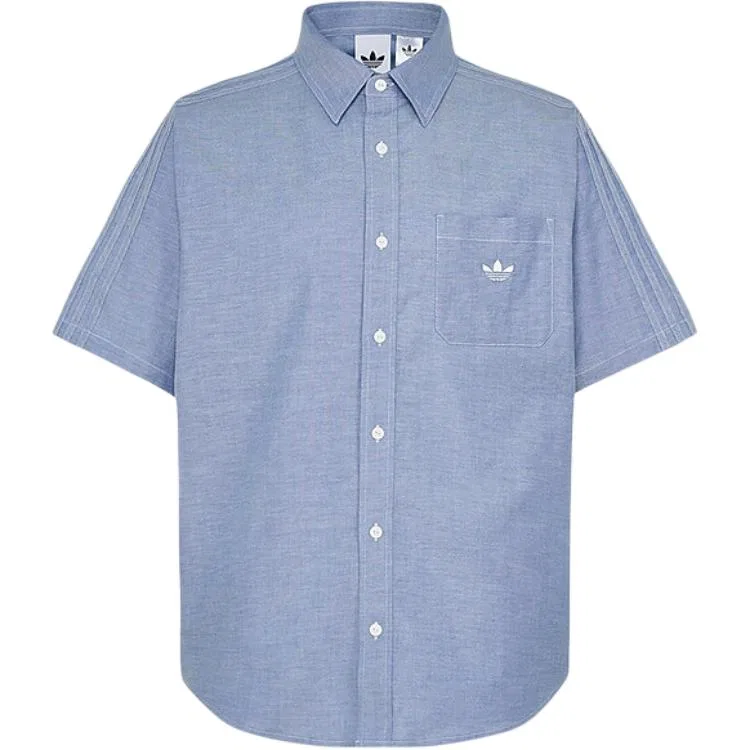 Рубашка с отложным воротником Adidas Originals синяя