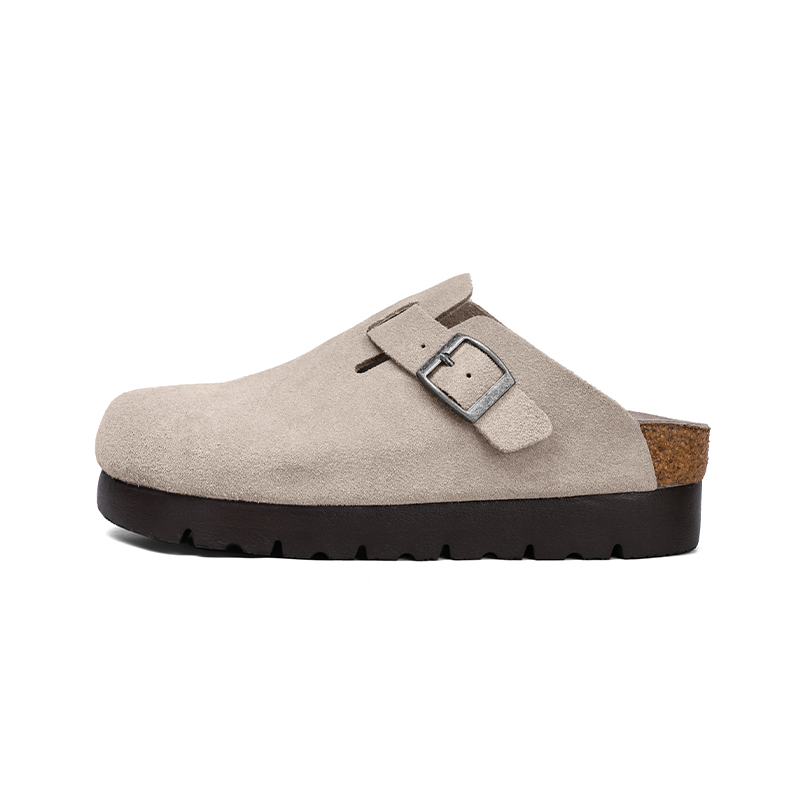 ASFVLT SNEAKERS Женские тапочки с пробковой подошвой, бесшумные, устойчивые к истиранию и скольжению, с закрытым носком, желто-коричневые, цвет Yellow Brown