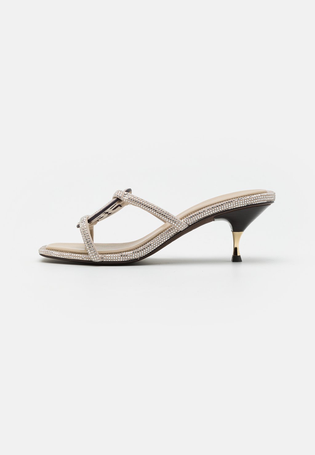 

Тапочки Pave Geo Bombe Miller Low Heel Tory Burch, цвет stone gray