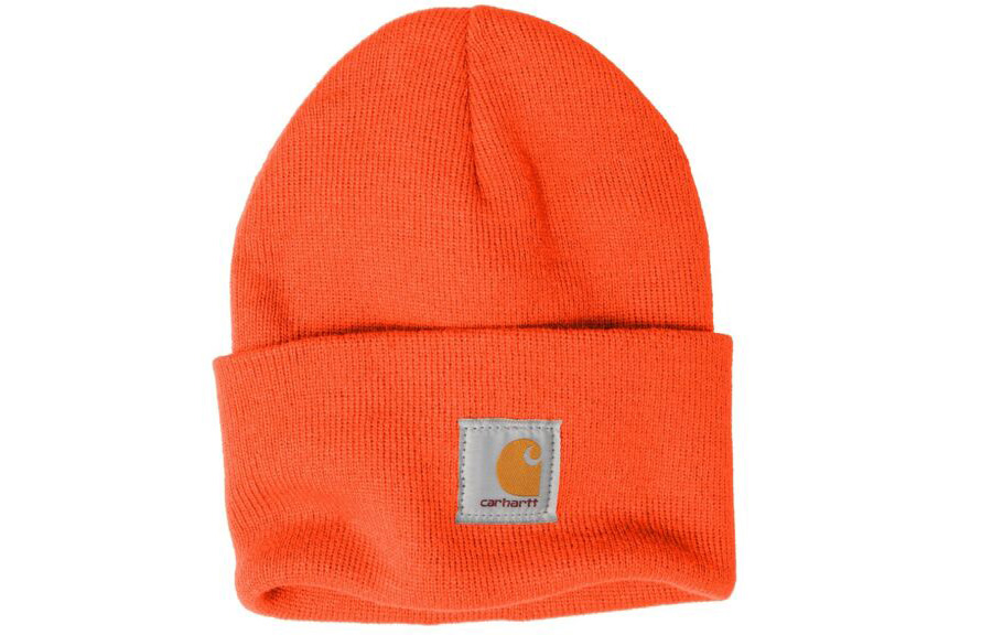 

Вязаная шапка с логотипом Carhartt, оранжево-красная