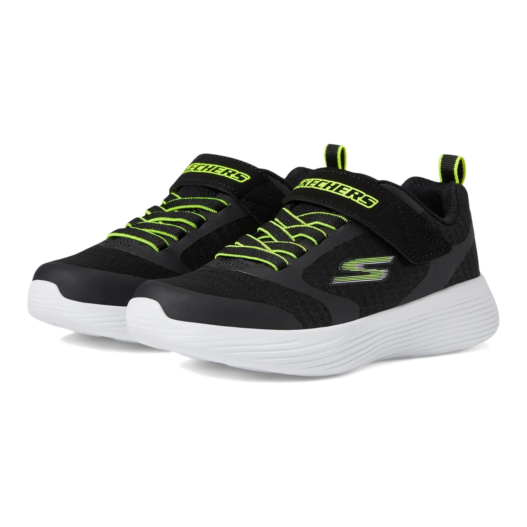 Мальчиковые дышащие и легкие повседневные детские кроссовки Kids' Skechers Kids, черный/желтый — фото 3