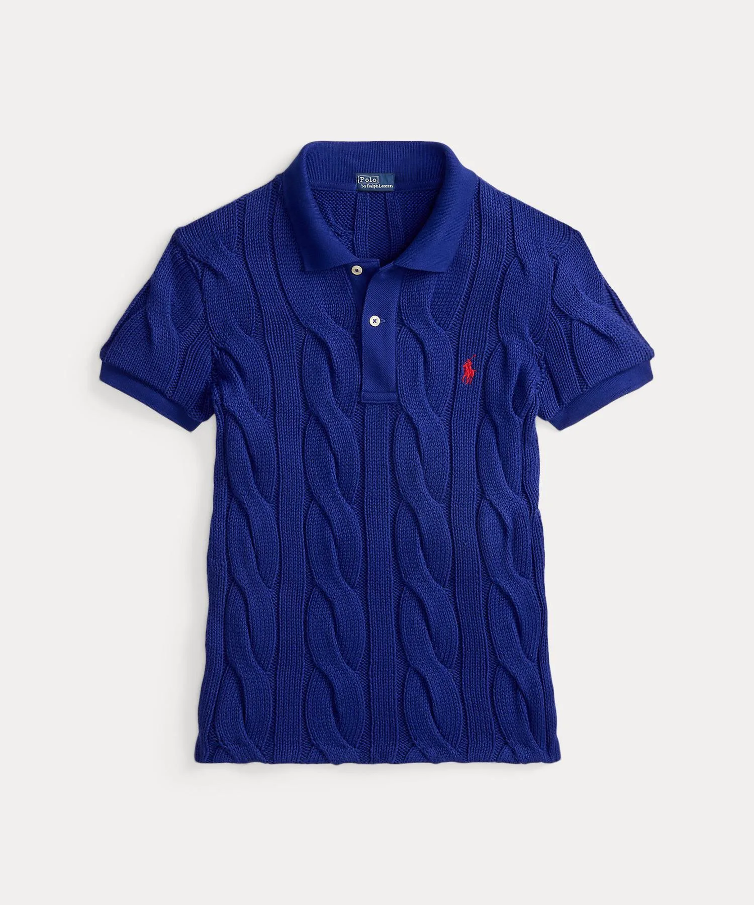 Хлопковая рубашка-поло с косами Polo Ralph Lauren, 999 Multicolor — фото 2