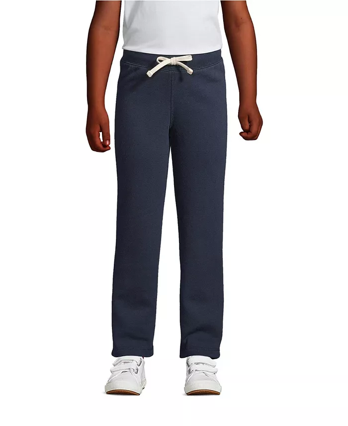 

Школьные брюки для девочек School Uniform Child Girls Sweatpants Lands' End, синий