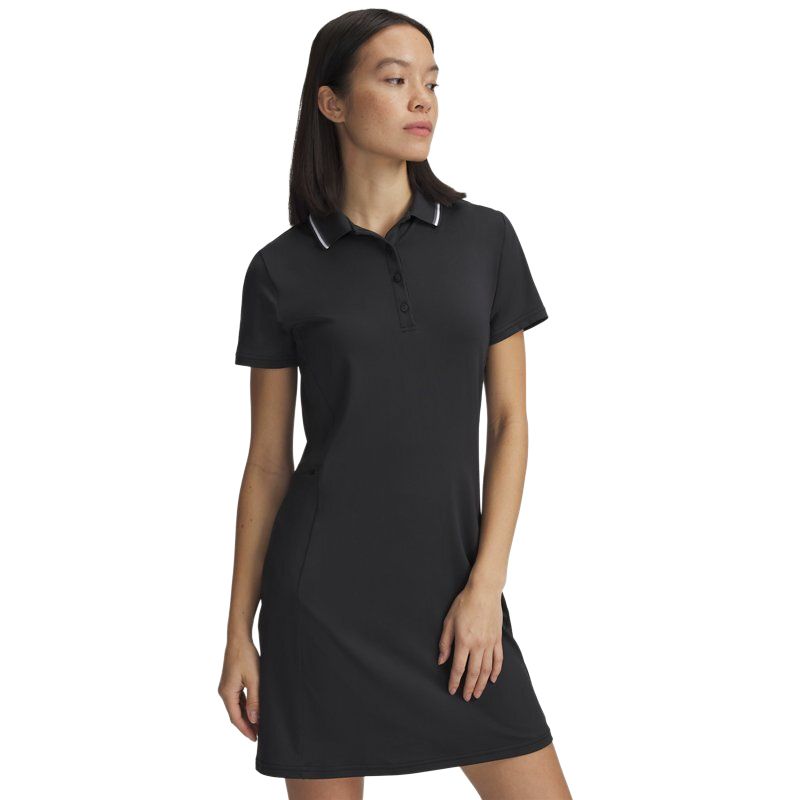 

Under Armour Женское черное платье Drive с короткими рукавами 001