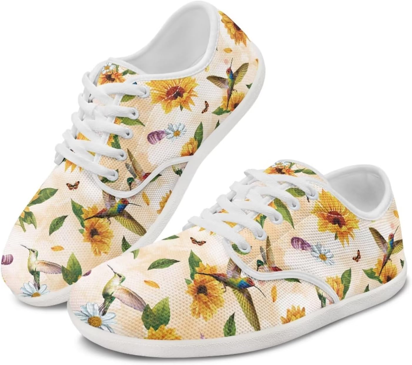 

Женские кроссовки Forchrinse Hummingbird с подсолнухом, для ходьбы, с широкой носочной частью, босоножки Y2K, модные спортивные кроссовки с противоскользящей подошвой, Hummingbird Sunflower