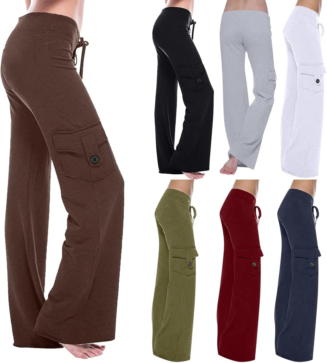 Широкие спортивные брюки, женские, Generic, цвет Brown#02