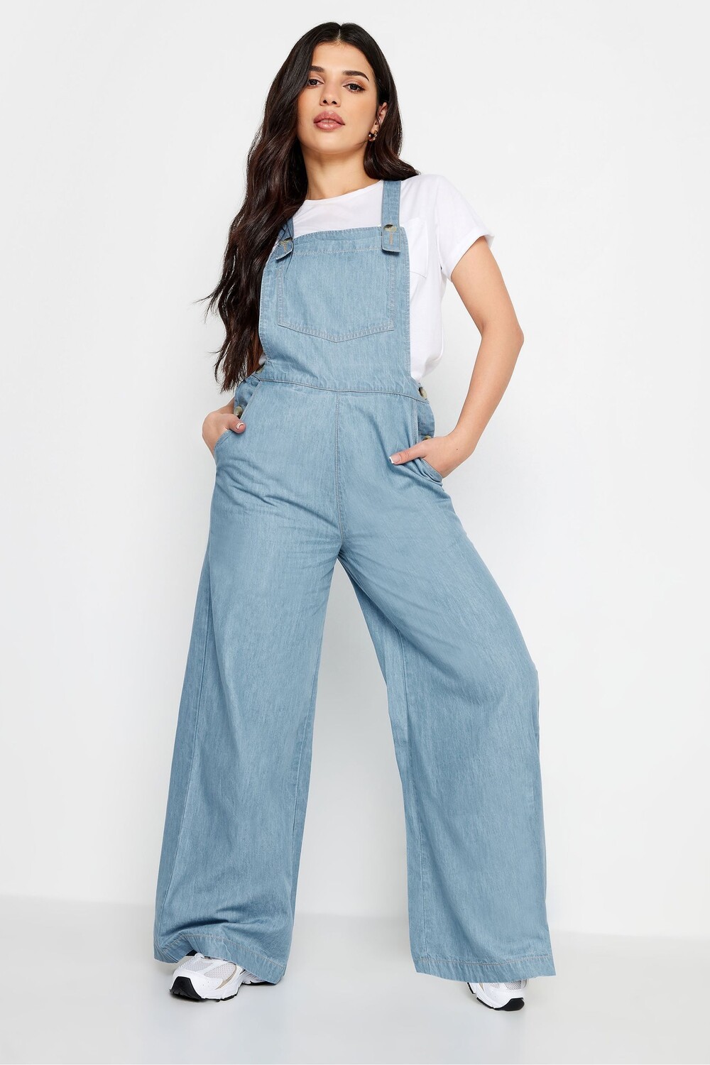

Широкий джинсовый комбинезон Pixiegirl Petite, синий