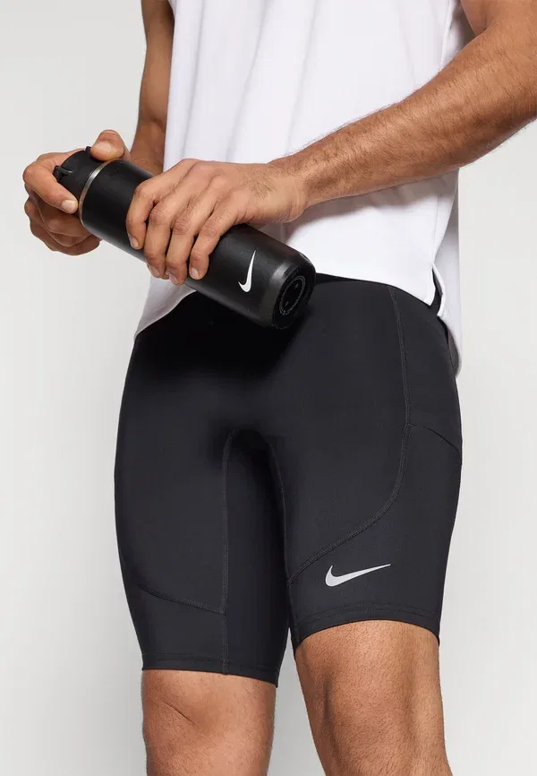 Тайтсы беговые Nike Performance Stride half short, черный/отражающий серебристый — фото 4