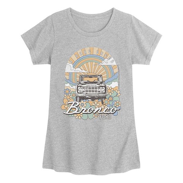 

Футболка с принтом Ford Bronco Rare Breed для девочек 7-16 лет Licensed Character, Heather Gray