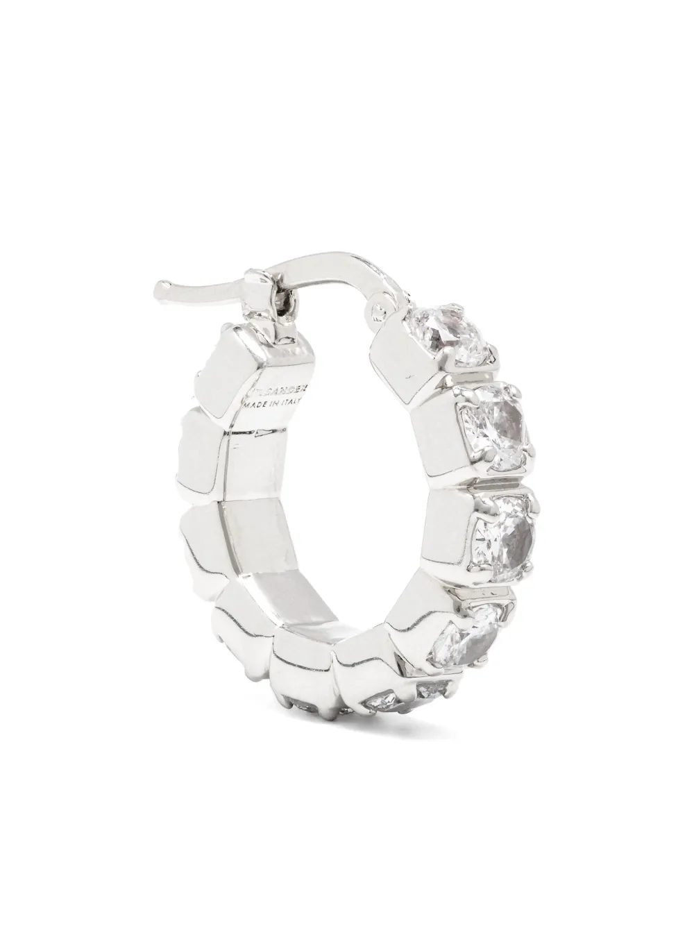 

Серьга-кольцо с цирконами JIL SANDER, серебяный