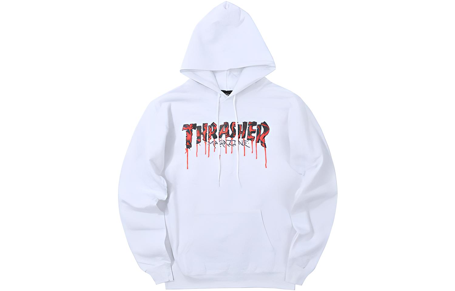 

Свитшот унисекс серый белый Thrasher