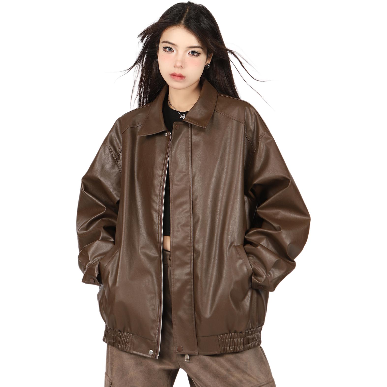 

Кожаная куртка Unisex NEVER RULE, коричневый