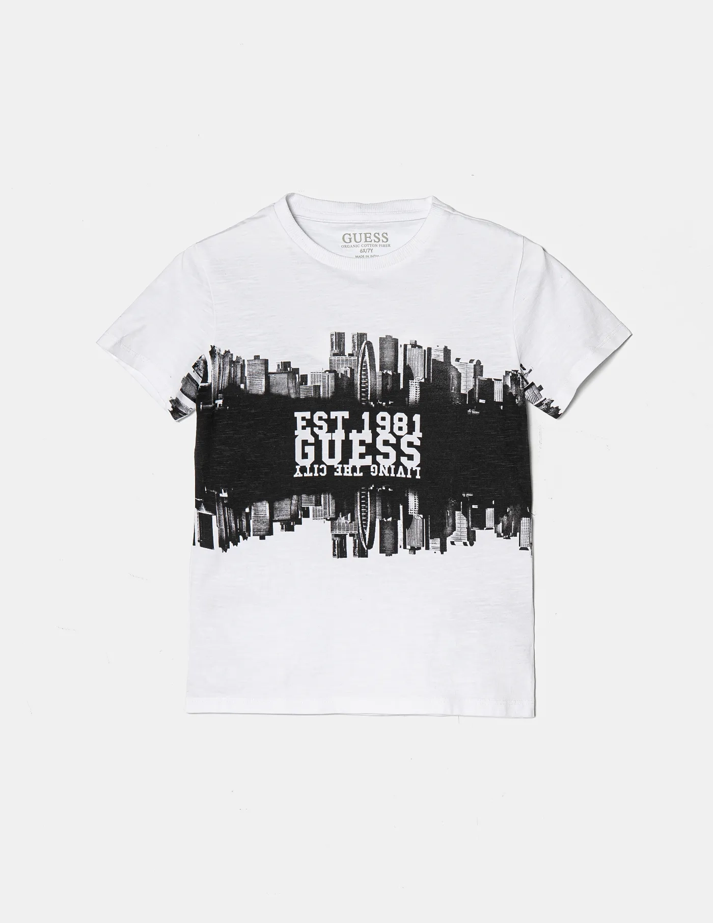 

Хлопковая футболка для детей Guess, белый