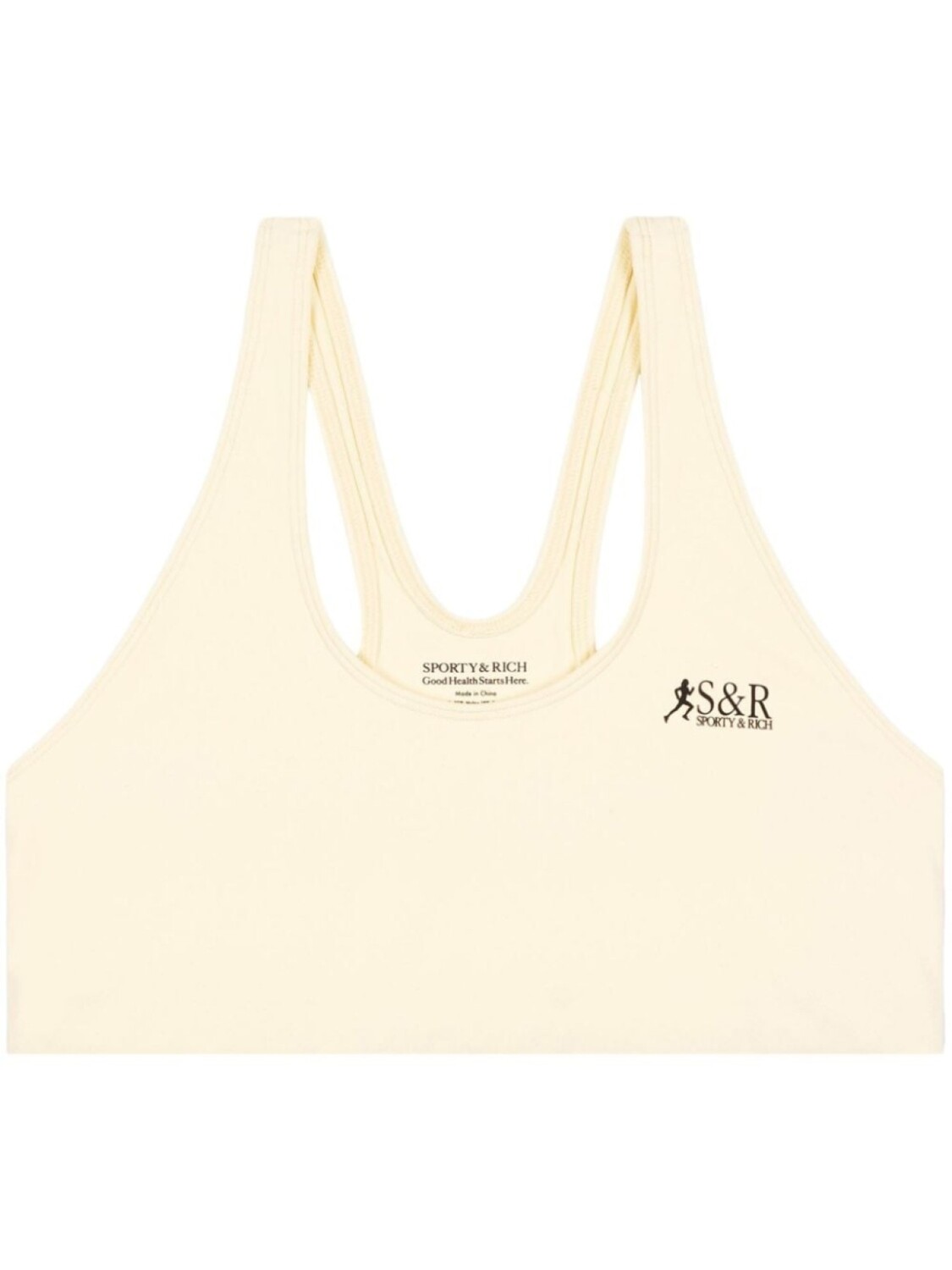 

Sporty & Rich спортивный бюстгальтер Action с логотипом, нейтральный цвет