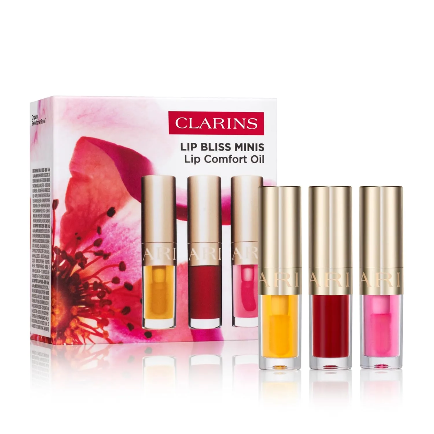 Масло для губ Clarins Lip Comfort Oil, увлажняющее и питательное, с блеском, успокаивает и защищает, визуально увеличивает объем, 93% натуральных ингредиентов, 5,7 мл, 01 Honey, 03 Cherry, 04 Pitaya