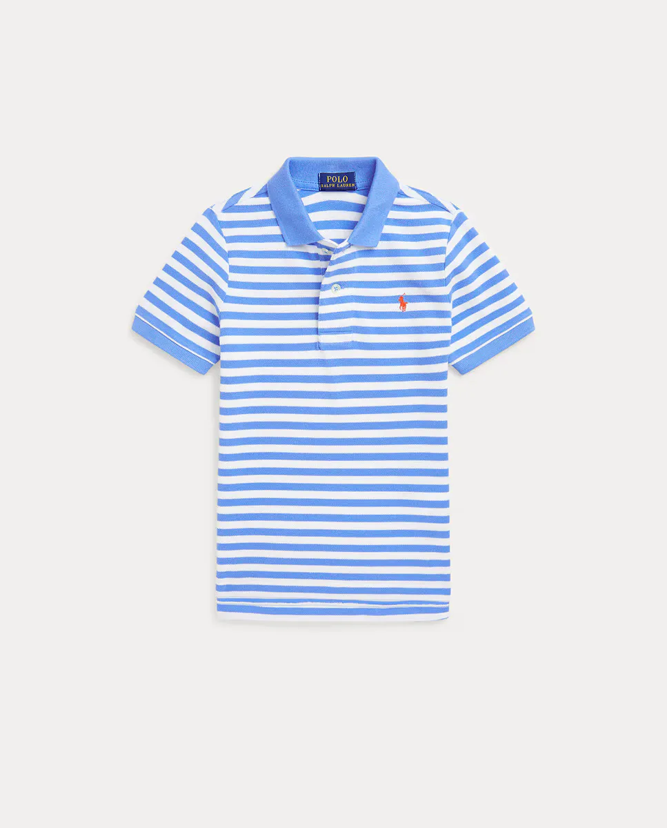 

Вышитая рубашка поло из хлопка и лошади для мальчиков Polo Ralph Lauren, синий