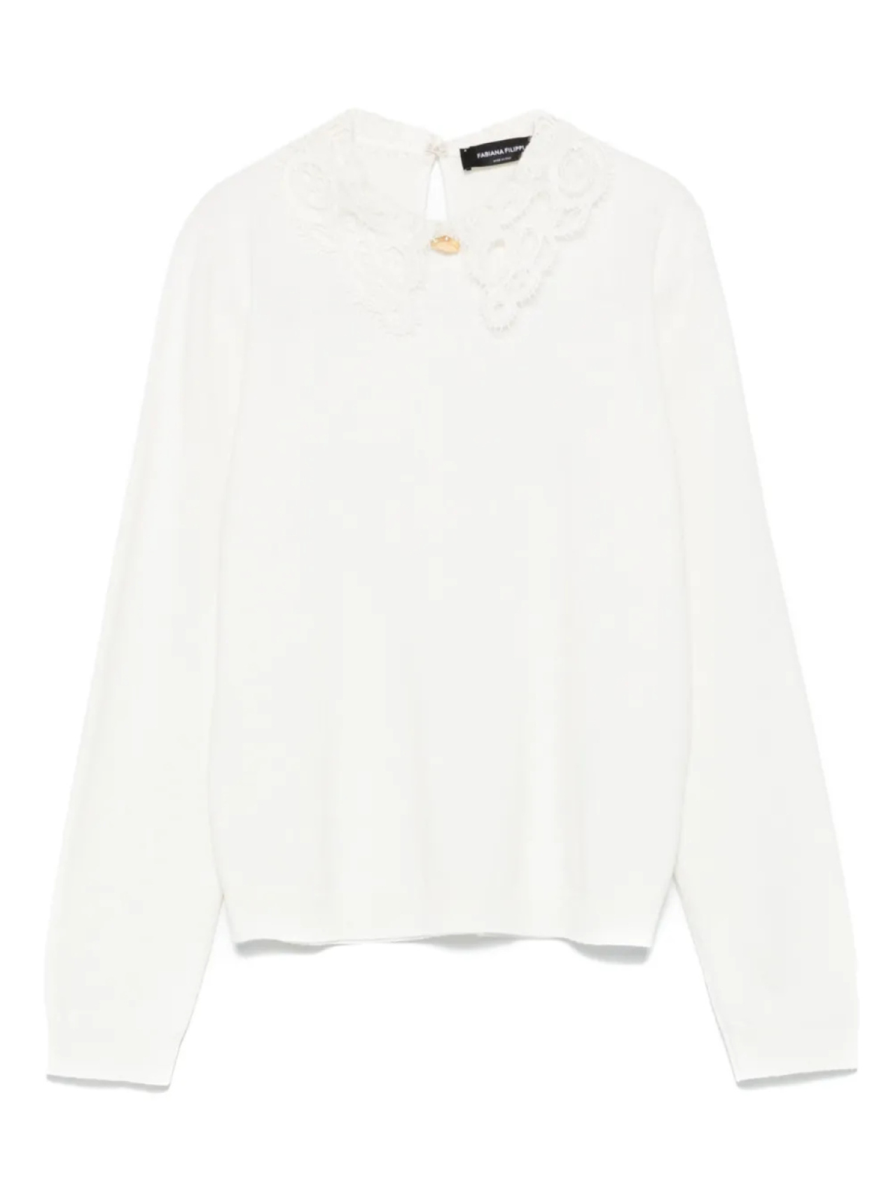 

Свитер Fabiana Filippi с кружевной отделкой, белый