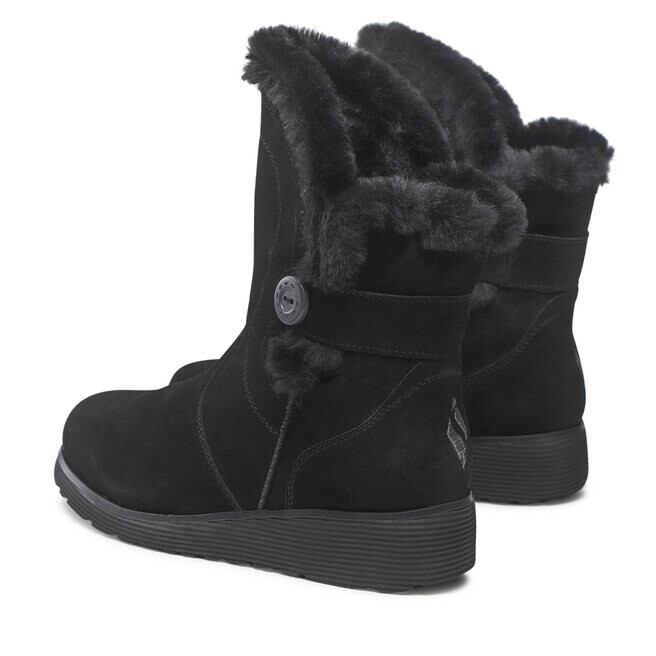 Ботинки женские Skechers CozyPeak зимние с мехом, черный — фото 3