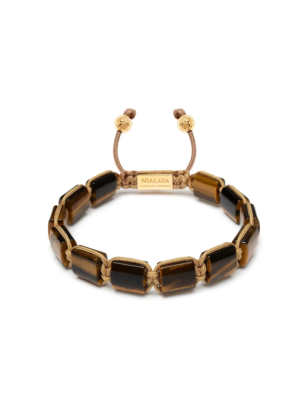 

Браслет из бусин с камнями Nialaya Jewelry, коричневый