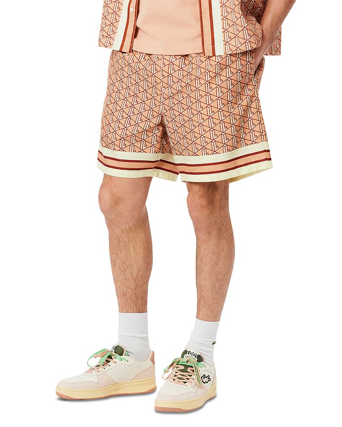 

Легкие шорты Monogram 6.7" Lacoste, коричневый/бежевый