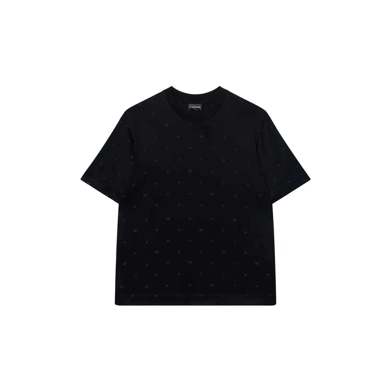 

Футболка с вышитым логотипом EMPORIO ARMANI, черный