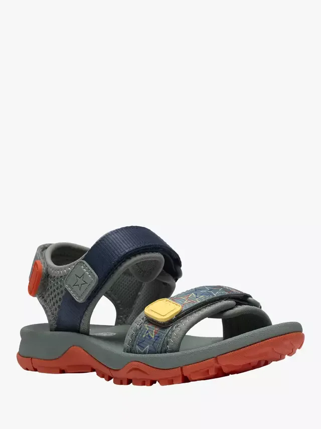 Детские сандалии Tide K от Kids' Wharf, зеленые/разноцветные Clarks — фото 4
