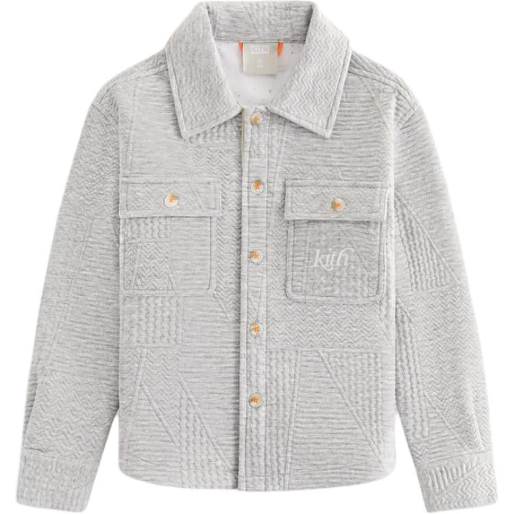 

Однотонная футболка Letter, весна-осень, для детей 3-7 лет, KITH, белый