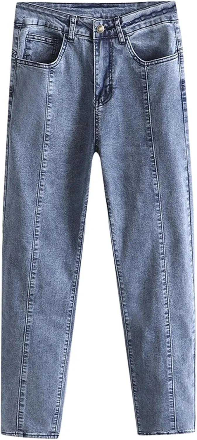 Джинсы с высокой посадкой Barrel Jeans, синие
