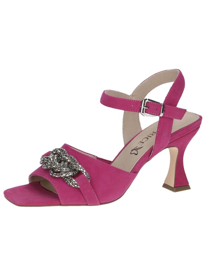 Сандалии на плоской подошве Caprice, цвет fuchsia suede