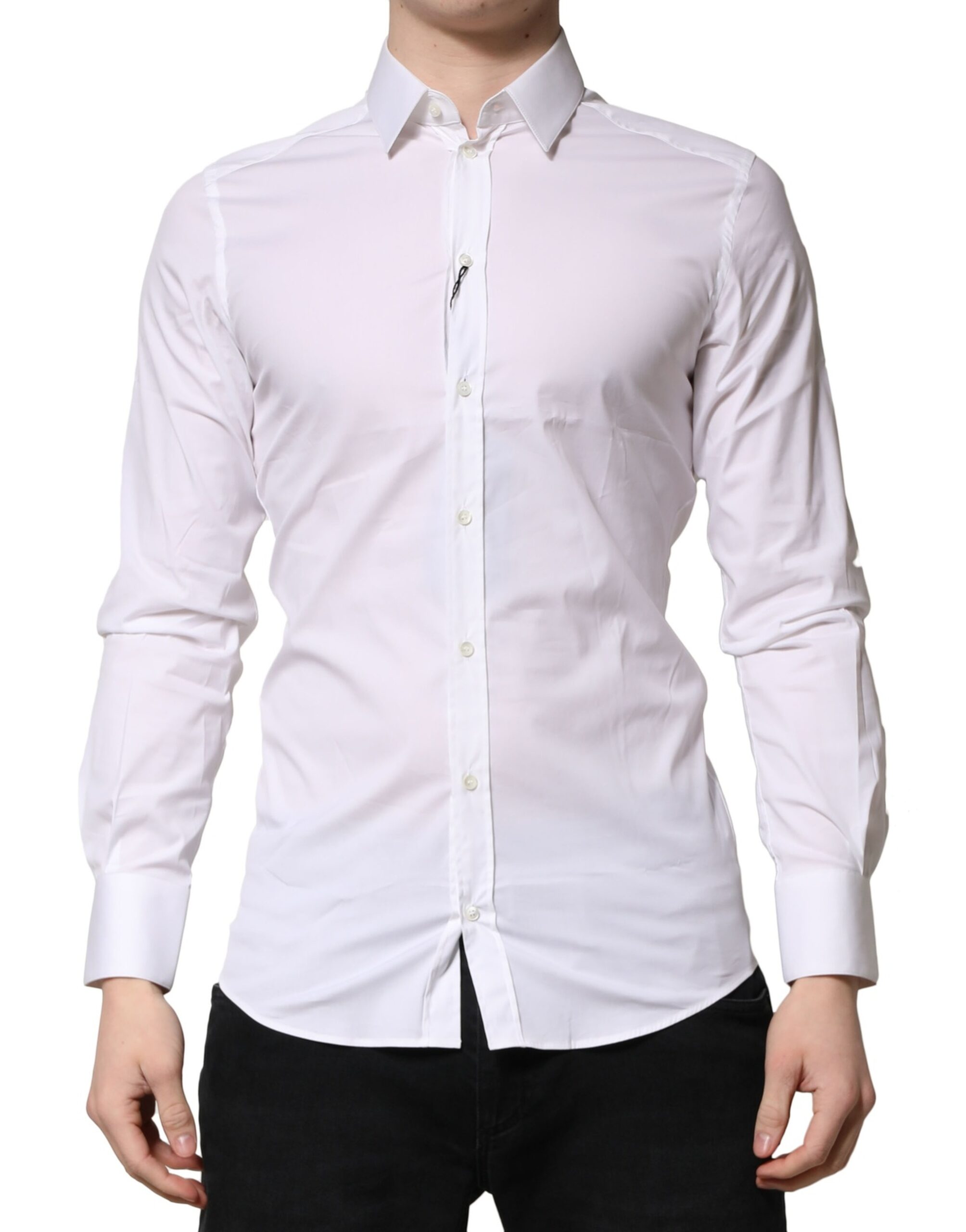

Белая рубашка с длинными рукавами, строгая рубашка Dolce & Gabbana, White