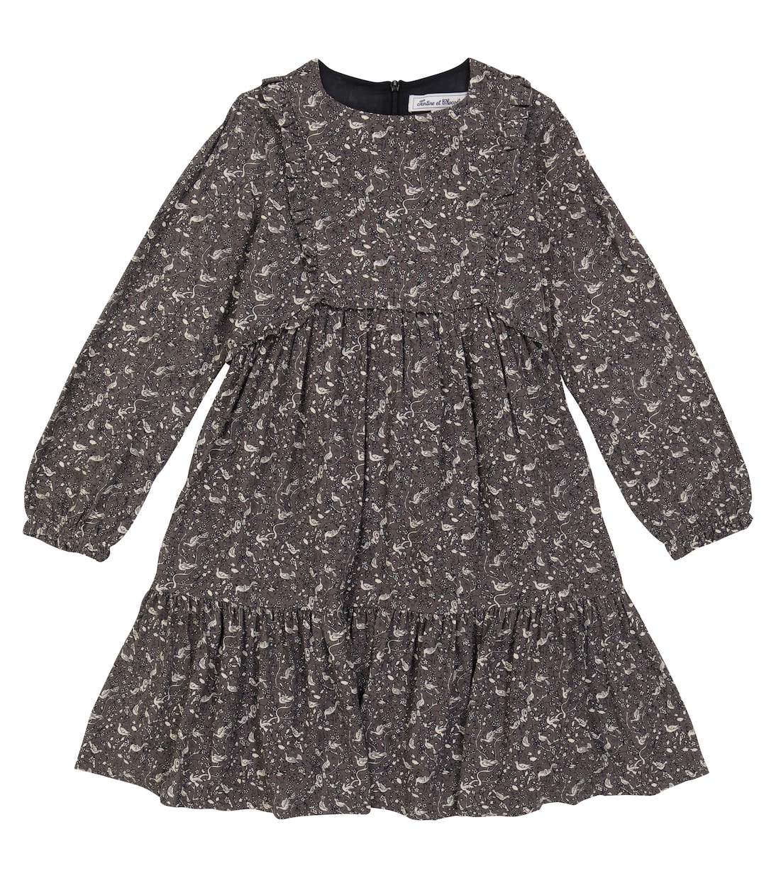 

Платье с длинными рукавами и принтом Tartine et Chocolat, Gris Chine Fonce
