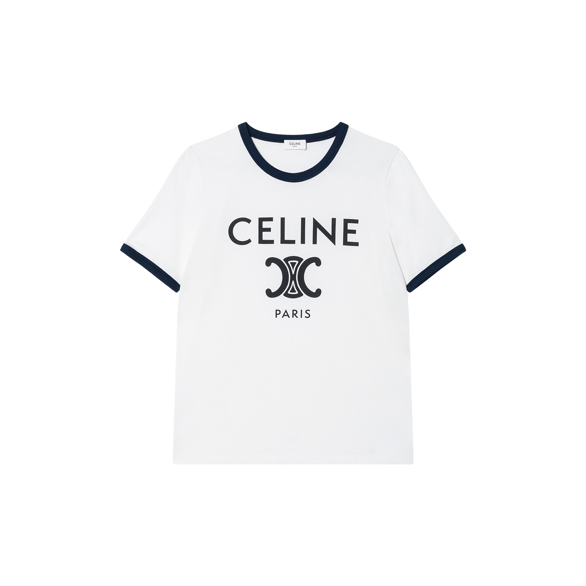 

CELINE Футболка «Олд-белая/Темно-синяя/Черная»