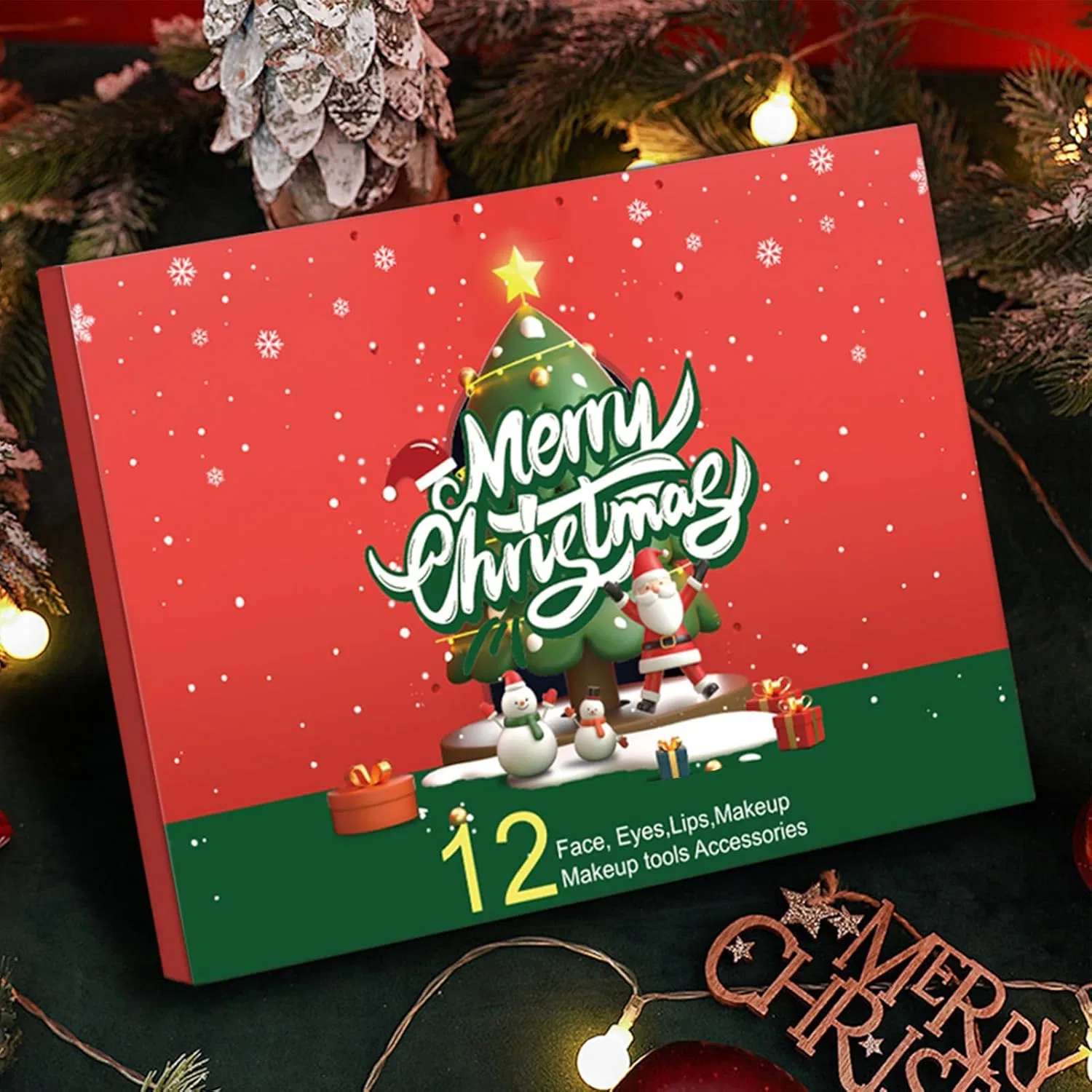 Набор косметики Makeup Countdown Calendar, 12 дней, Нобранд, Awesome 004 — фото 2
