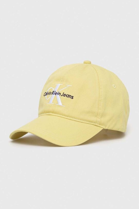 

Хлопковая бейсболка Calvin Klein Jeans, желтый