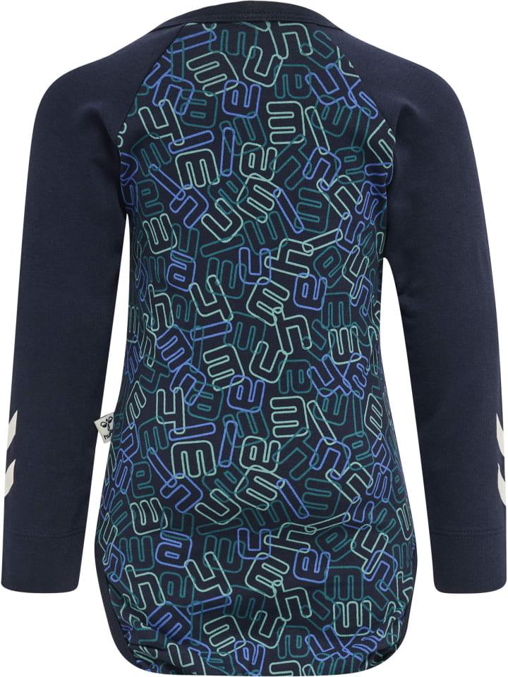 Комбинезон Hummel Snap Button с рукавами реглан Hmlolly Lifestyle для мальчиков в цвете BLACK IRIS Hummel — фото 2