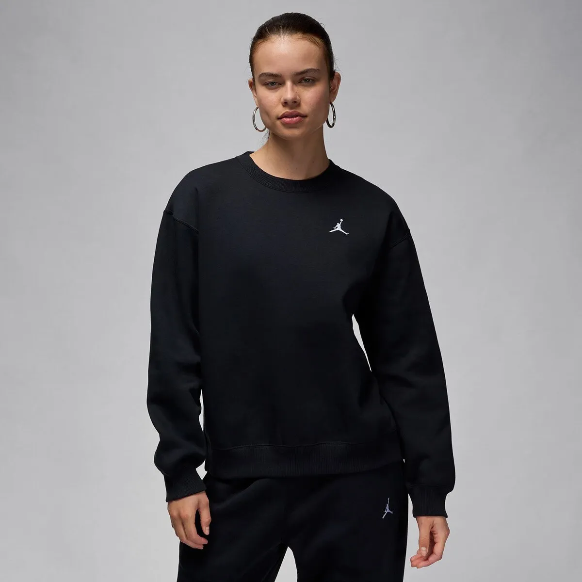 

Brooklyn Fleece Crew женская толстовка Jordan Nike, чёрный