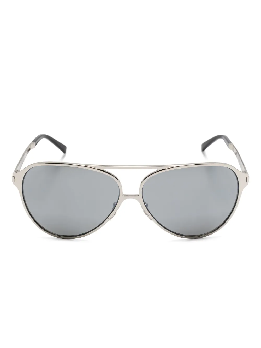 

Солнцезащитные очки-пилоты Saint Laurent Eyewear, серебяный
