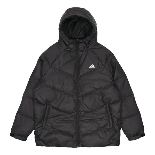 

Пуховик adidas Cb Down Jkt Casual Stay Warm Sports hooded down Jacket Black, черный