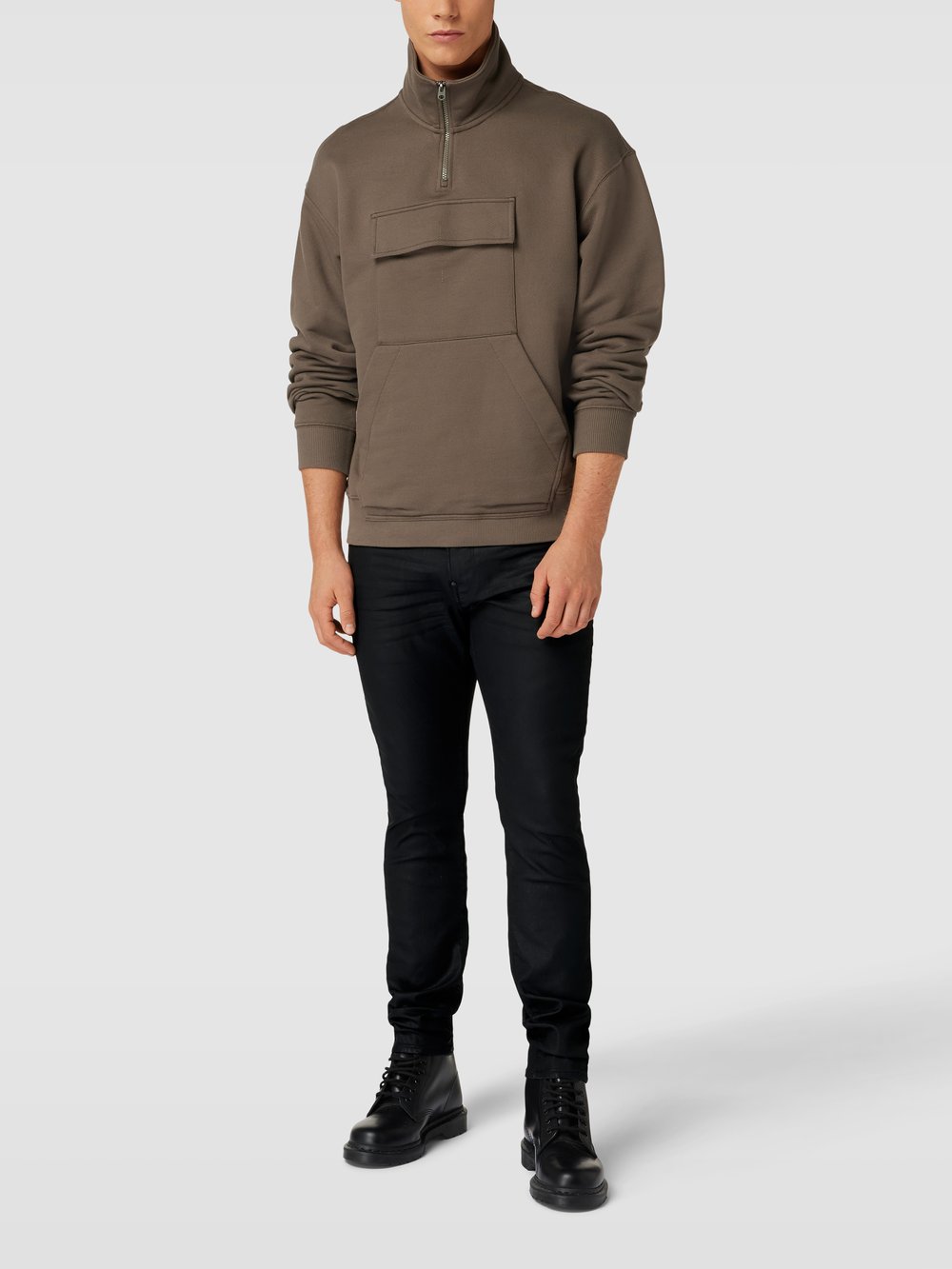 

Джинсы с кожаной нашивкой-лейблом, модель «REVEND» G-Star Raw, черный