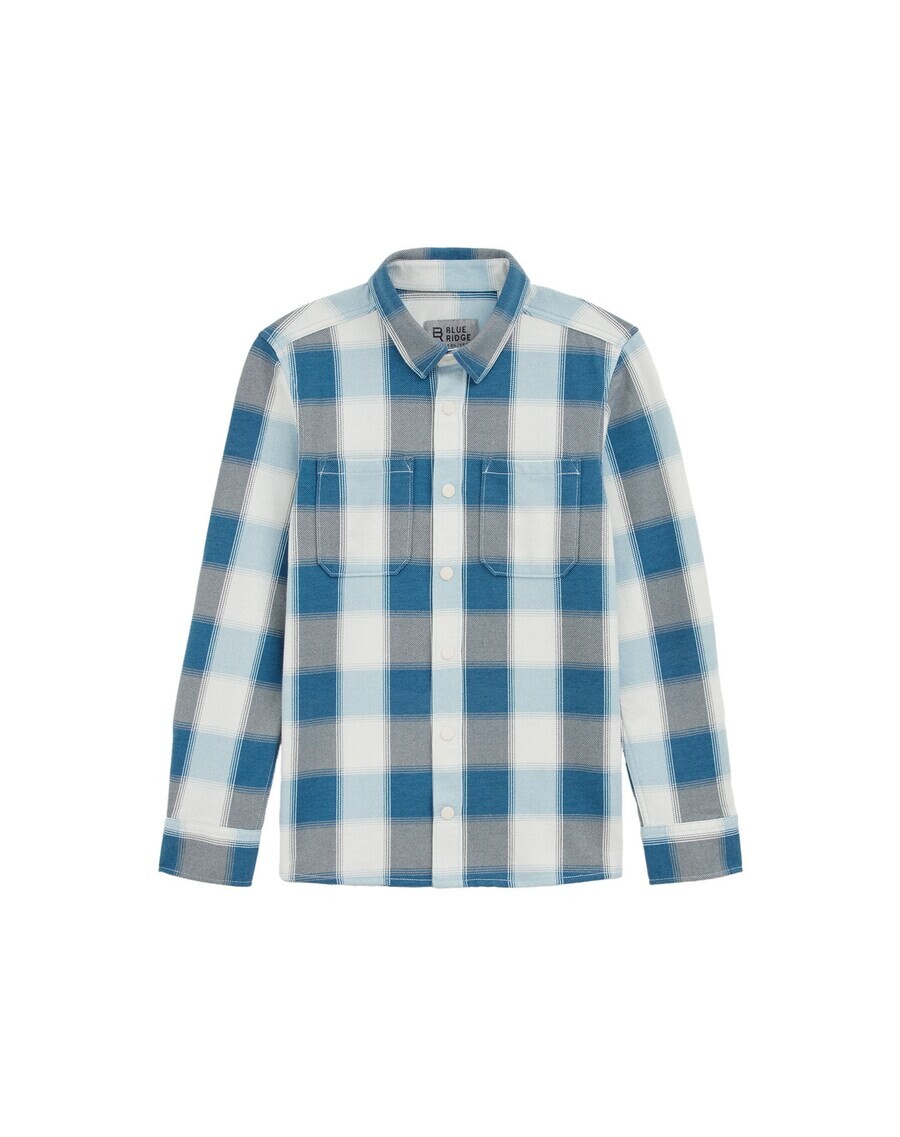 

Рубашка на пуговицах WE Fashion Regular fit Button Up Shirt, синий/светло-синий