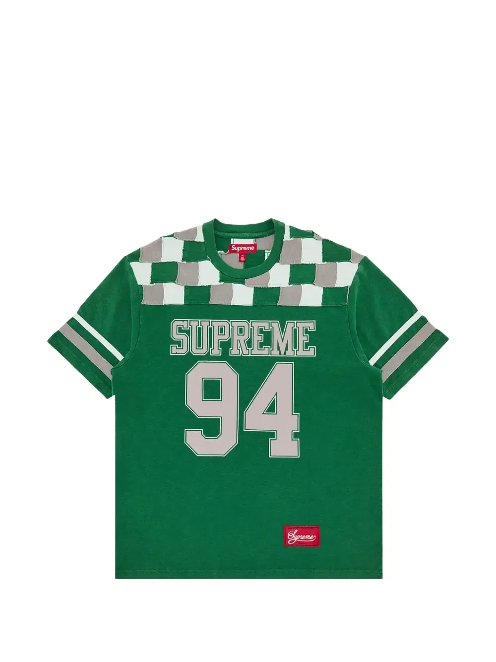 Футболка с лоскутным узором Supreme, зеленый