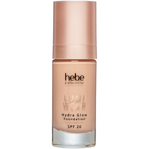 

Осветляющая тональная основа для лица с spf20 5w sand, 32 мл Hebe Professional Lumi wear hydra glow foundation, цвет 5w sand